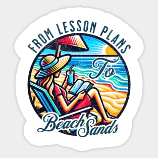 Teacher Summer Vacation Sticker